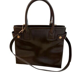 Gucci Black Leather Tote Bag with Shoulder Strap